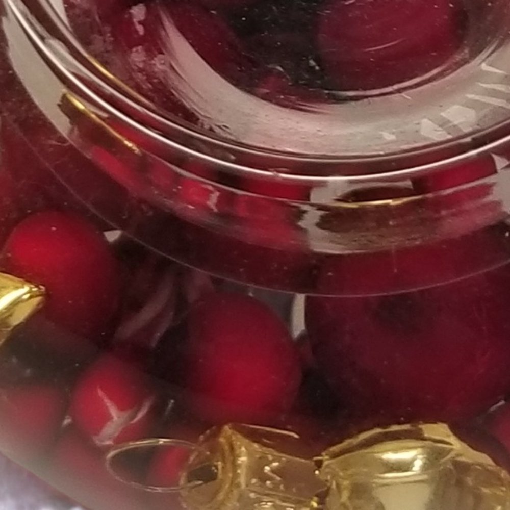 Holly Berry Glass Candle Holder Christmas Vintage GILDE Dreamlight German Decor - Picture 7 of 8